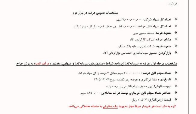 هفتمین عرضه اولیه فرابورس در سال ۱۴۰۵ + اطلاعیه